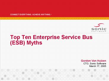 Top Ten Enterprise Service Bus (ESB) Myths