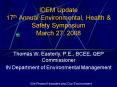 IDEM Update 17th Annual Environmental, Health PowerPoint PPT Presentation