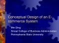 Conceptual Design of an E-commerce System PowerPoint PPT Presentation
