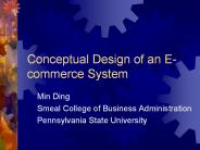 Conceptual Design of an E-commerce System