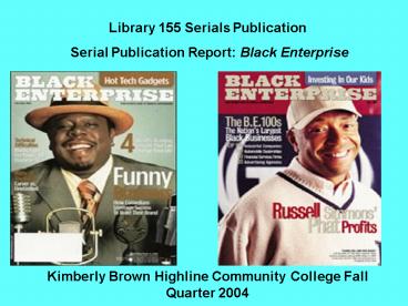 Library 155 Serials Publication