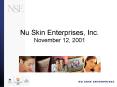 Nu Skin Enterprises, Inc. November 12, 2001 PowerPoint PPT Presentation
