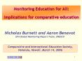 Nicholas Burnett and Aaron Benavot EFA Global Monitoring Report Team, UNESCO PowerPoint PPT Presentation