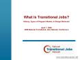 What is Transitional Jobs History, Types of Program Models, PowerPoint PPT Presentation
