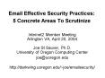 Email Effective Security Practices: 5 Concrete Areas To Scrutinize PowerPoint PPT Presentation
