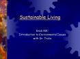 Sustainable Living PowerPoint PPT Presentation