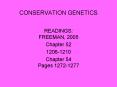 CONSERVATION GENETICS PowerPoint PPT Presentation