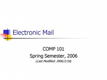 Electronic Mail