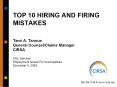 TOP 10 HIRING AND FIRING MISTAKES PowerPoint PPT Presentation