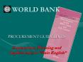WORLD BANK PowerPoint PPT Presentation