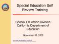 Special Education Division California Department of Education PowerPoint PPT Presentation