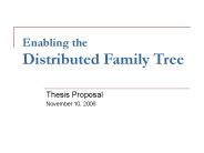 Enabling the Distributed Family Tree