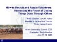 How to Recruit and Retain Volunteers: Harnessing the Power of Getting Things Done Through Others PowerPoint PPT Presentation