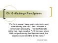 Ch 16 Exchange Rate Systems PowerPoint PPT Presentation