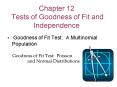 Chapter 12 Tests of Goodness of Fit and Independence PowerPoint PPT Presentation