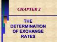 THE DETERMINATION OF EXCHANGE RATES PowerPoint PPT Presentation