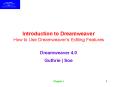 Introduction to Dreamweaver How to Use Dreamweavers Editing Features PowerPoint PPT Presentation