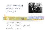 Life and Works of Aaron Copland 1900-1990