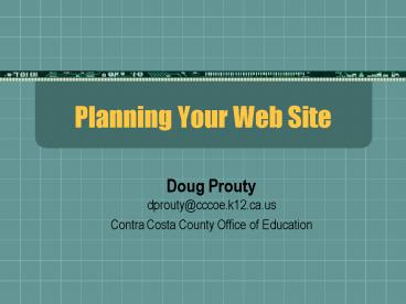 Planning Your Web Site