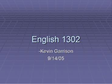 English 1302