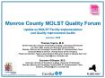 Monroe County MOLST Quality Forum Update on MOLST Facility Implementation and Quality Improvement Audits  January 2008 PowerPoint PPT Presentation