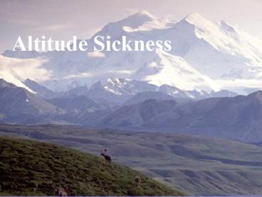 Altitude Sickness