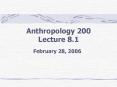 Anthropology 200 Lecture 8.1 PowerPoint PPT Presentation