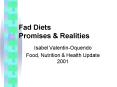 Fad Diets Promises PowerPoint PPT Presentation