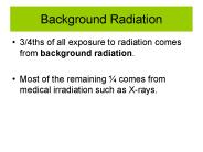Background Radiation
