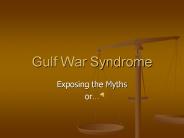 Gulf War Syndrome