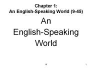Chapter 1: An English-Speaking World (9-45)