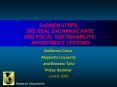 SUDDEN STOPS, THE REAL EXCHANGE RATE AND FISCAL SUSTAINABILITY: ARGENTINAS LESSONS PowerPoint PPT Presentation