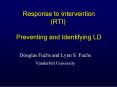 Response to Intervention RTI Preventing and Identifying LD PowerPoint PPT Presentation