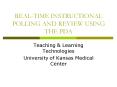 REALTIME INSTRUCTIONAL POLLING AND REVIEW USING THE PDA PowerPoint PPT Presentation