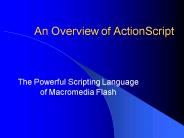 An Overview of ActionScript