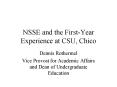 NSSE and the FirstYear Experience at CSU, Chico PowerPoint PPT Presentation