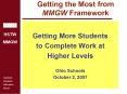 Getting the Most from MMGW Framework PowerPoint PPT Presentation
