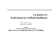 CSINFO 372: Explorations in Artificial Intelligence