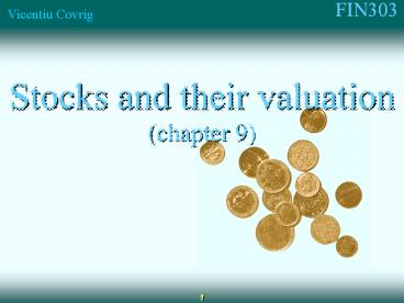 Stocks and their valuation