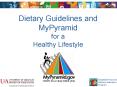 Dietary Guidelines and MyPyramid for a Healthy Lifestyle PowerPoint PPT Presentation