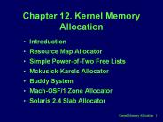 Kernel Memory Allocation 1