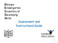 Georgia Kindergarten Inventory of Developing Skills PowerPoint PPT Presentation