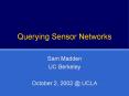 Querying Sensor Networks PowerPoint PPT Presentation