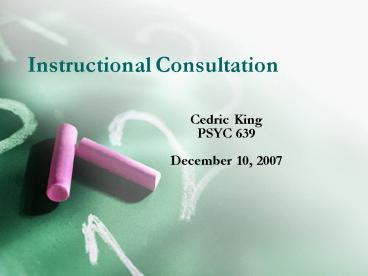 Instructional Consultation