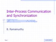 InterProcess Communication and Synchronization