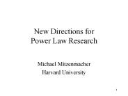 New Directions for Power Law Research