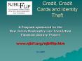 Credit, Credit Cards and Identity Theft