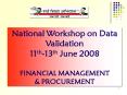 Welcome to the Session on Financial Management and Procurement PowerPoint PPT Presentation