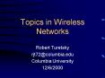 Topics in Wireless Networks PowerPoint PPT Presentation