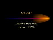 Cascading Style Sheets